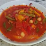 ひよこ豆とパプリカのトマト煮(1人分)
